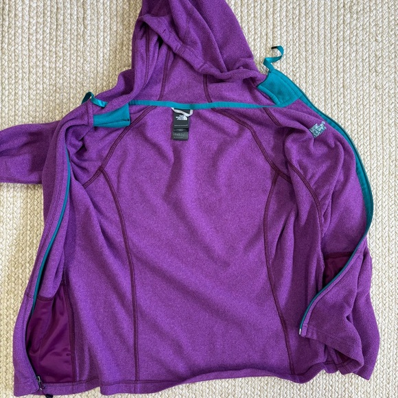 The North Face Women’s Small Purple Fleece Hoodie Jacket Full Zip Hooded - Picture 4 of 12